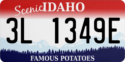 ID license plate 3L1349E