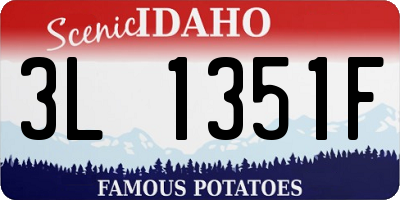 ID license plate 3L1351F