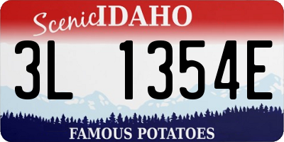 ID license plate 3L1354E
