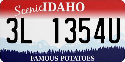 ID license plate 3L1354U