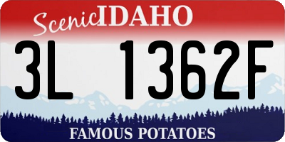 ID license plate 3L1362F