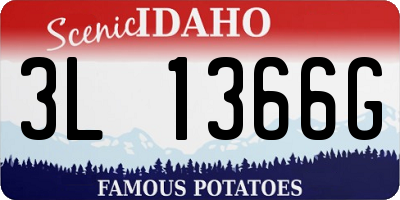 ID license plate 3L1366G