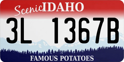 ID license plate 3L1367B