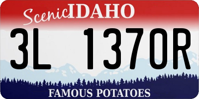 ID license plate 3L1370R