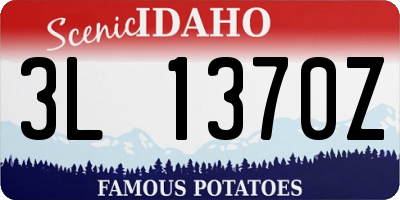 ID license plate 3L1370Z