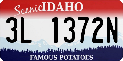ID license plate 3L1372N