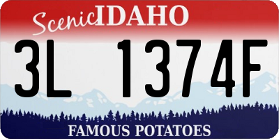 ID license plate 3L1374F