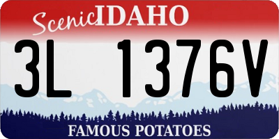 ID license plate 3L1376V