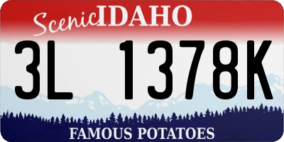ID license plate 3L1378K