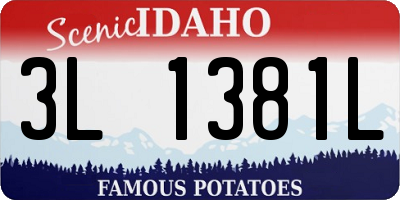 ID license plate 3L1381L