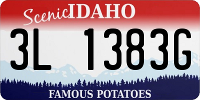 ID license plate 3L1383G