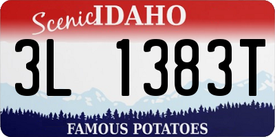 ID license plate 3L1383T