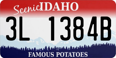 ID license plate 3L1384B
