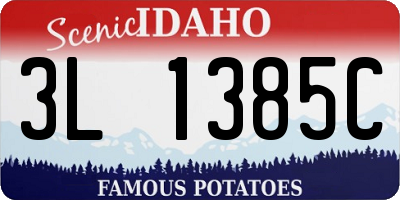 ID license plate 3L1385C