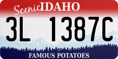 ID license plate 3L1387C