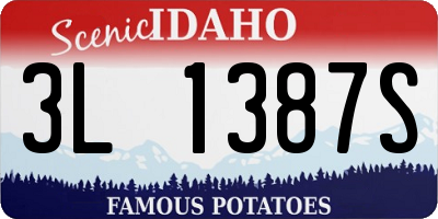 ID license plate 3L1387S