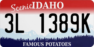 ID license plate 3L1389K
