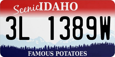 ID license plate 3L1389W