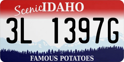 ID license plate 3L1397G