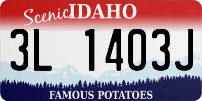ID license plate 3L1403J