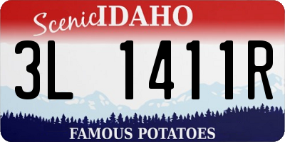 ID license plate 3L1411R