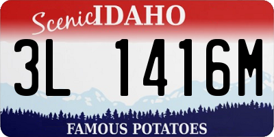 ID license plate 3L1416M