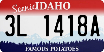ID license plate 3L1418A