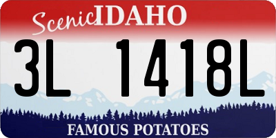 ID license plate 3L1418L