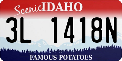 ID license plate 3L1418N