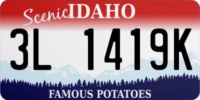 ID license plate 3L1419K