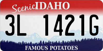 ID license plate 3L1421G