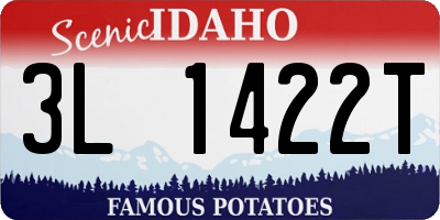ID license plate 3L1422T