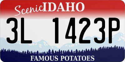 ID license plate 3L1423P