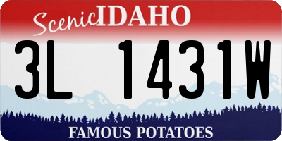 ID license plate 3L1431W