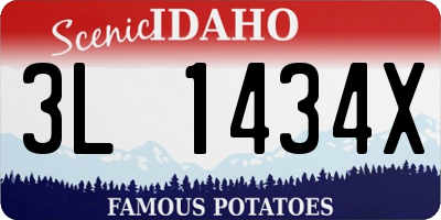 ID license plate 3L1434X