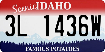 ID license plate 3L1436W