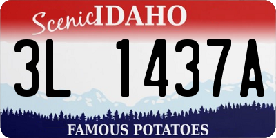 ID license plate 3L1437A
