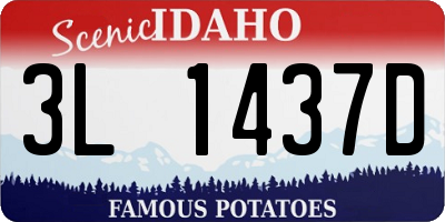 ID license plate 3L1437D