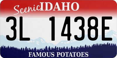 ID license plate 3L1438E