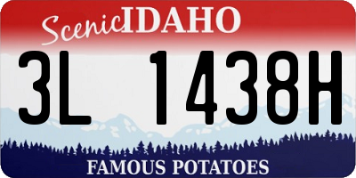 ID license plate 3L1438H