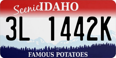 ID license plate 3L1442K