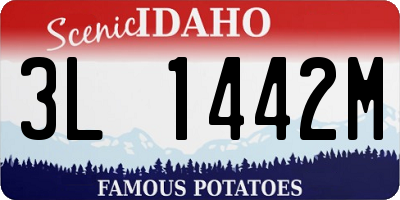 ID license plate 3L1442M
