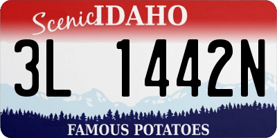 ID license plate 3L1442N