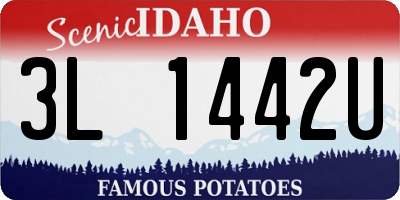 ID license plate 3L1442U