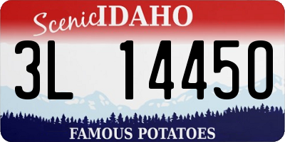 ID license plate 3L1445O