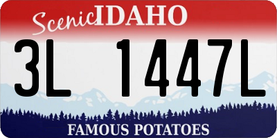 ID license plate 3L1447L