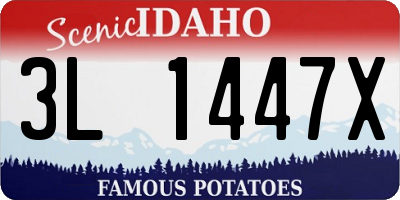 ID license plate 3L1447X