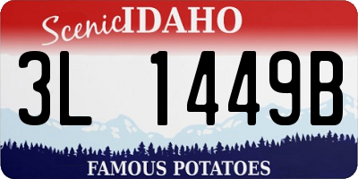 ID license plate 3L1449B