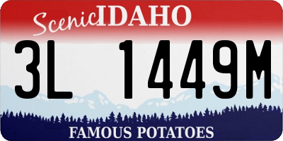ID license plate 3L1449M