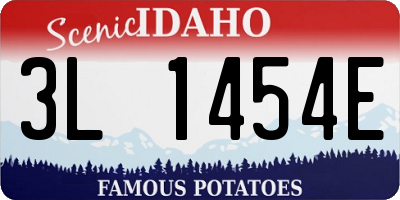 ID license plate 3L1454E